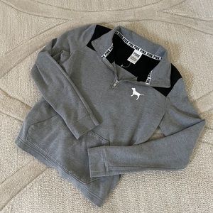 VS Pink quarter zip fleece sweater